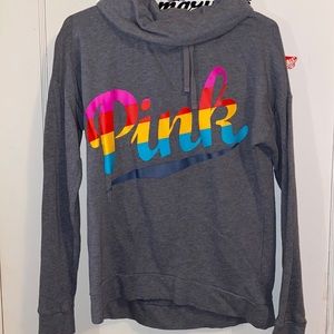 PINK long sleeve cowl neck shirt